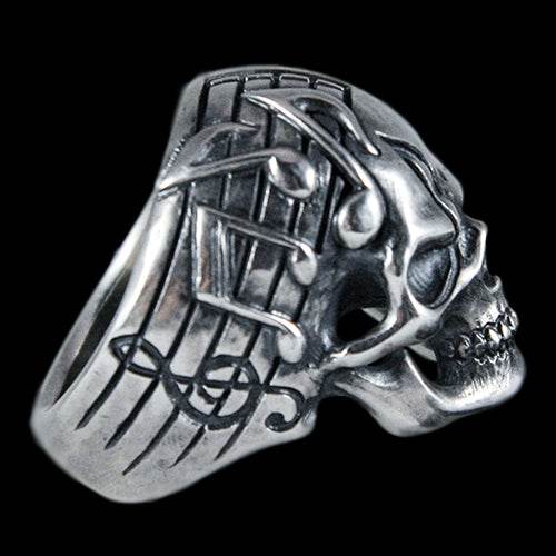 Rock and Justice EDEN - Music Man Skull Ring - EDEN ROCK STORE