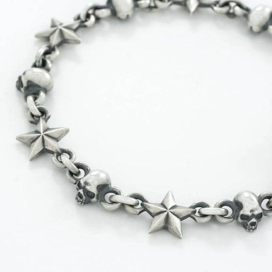 Rock and Justice EDEN - Tiny Star & Skull Bracelet (Side) - EDEN ROCK STORE