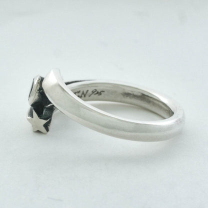 Rock and Justice EDEN - Shining Star Ring CZ/BK - EDEN ROCK STORE