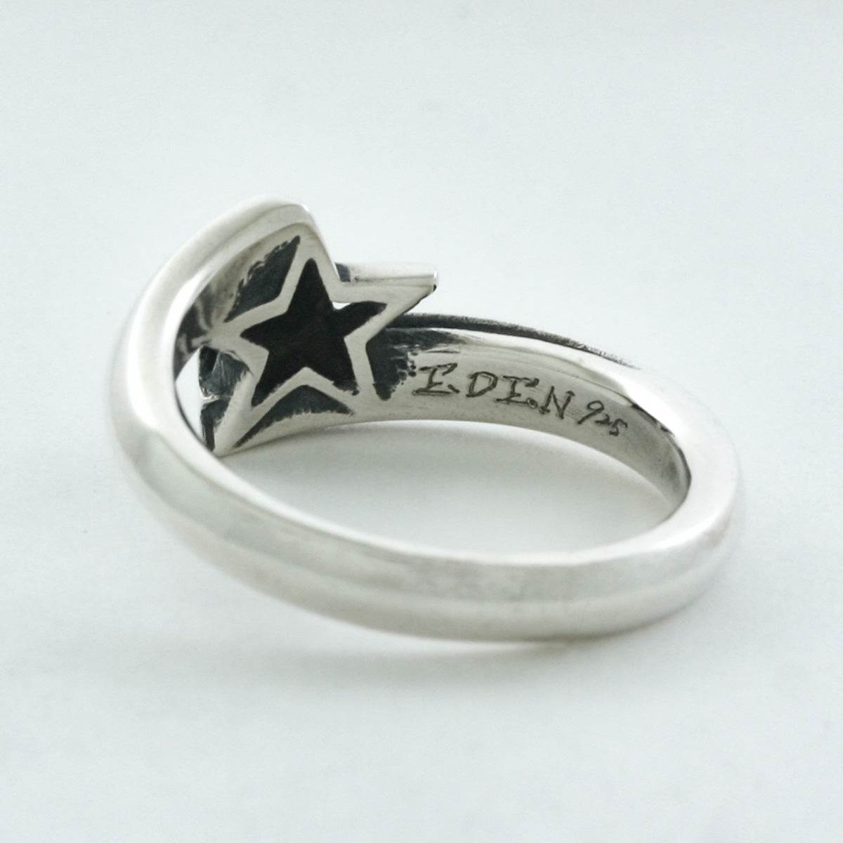 Rock and Justice EDEN - Shining Star Ring CZ/BK - EDEN ROCK STORE