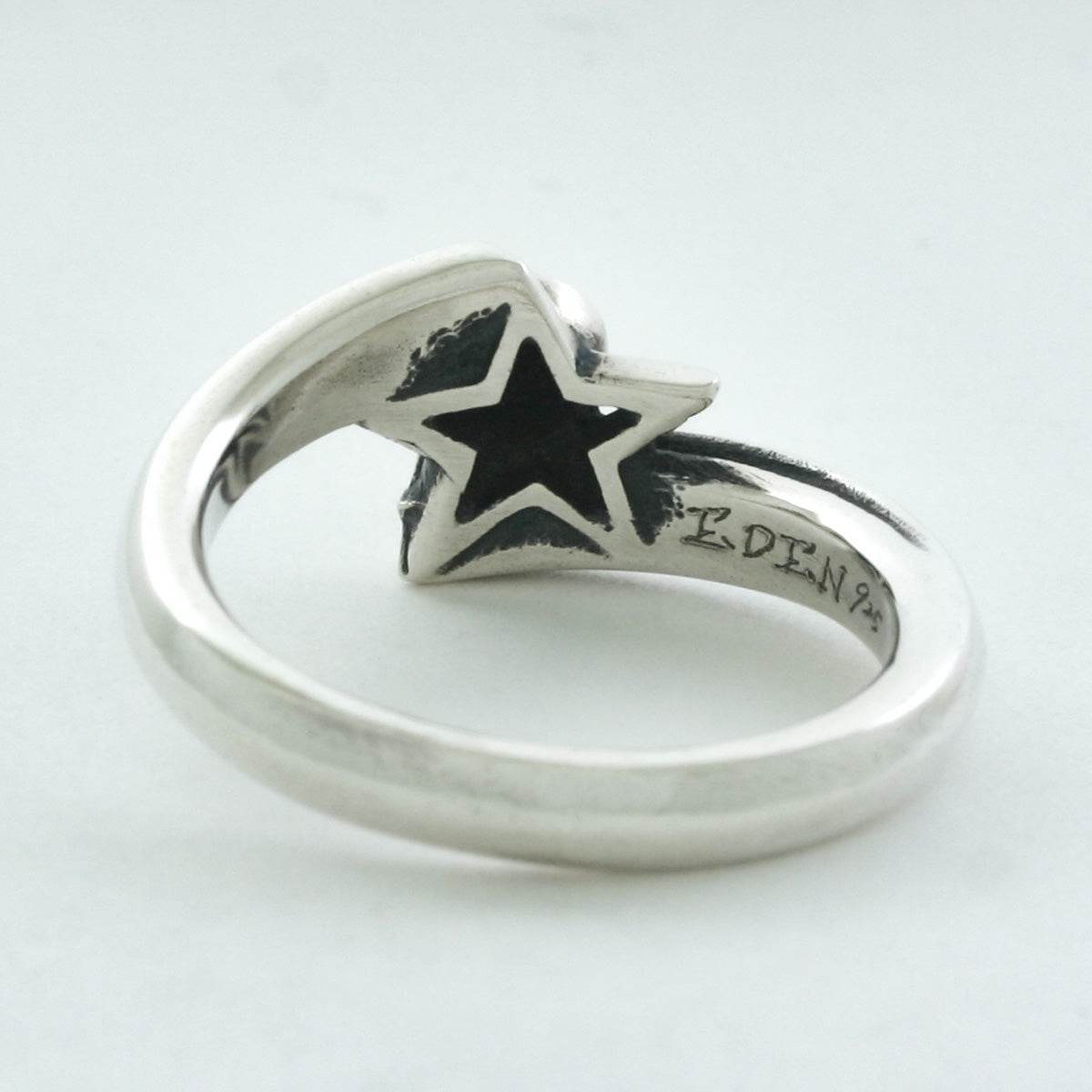 Rock and Justice EDEN - Shining Star Ring CZ/BK - EDEN ROCK STORE
