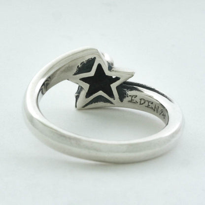 Rock and Justice EDEN - Shining Star Ring CZ/BK - EDEN ROCK STORE