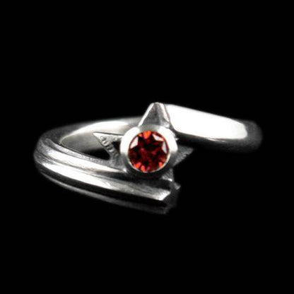 Rock and Justice EDEN - Shining Star Ring CZ/RED - EDEN ROCK STORE