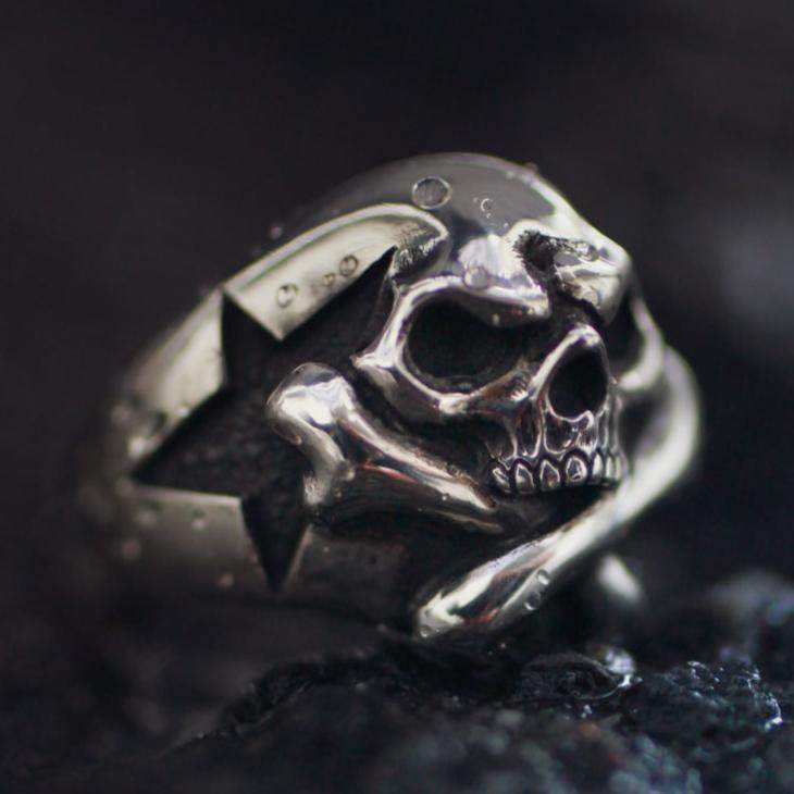Rock and Justice EDEN - Cross Bone Skull Ring - EDEN ROCK STORE