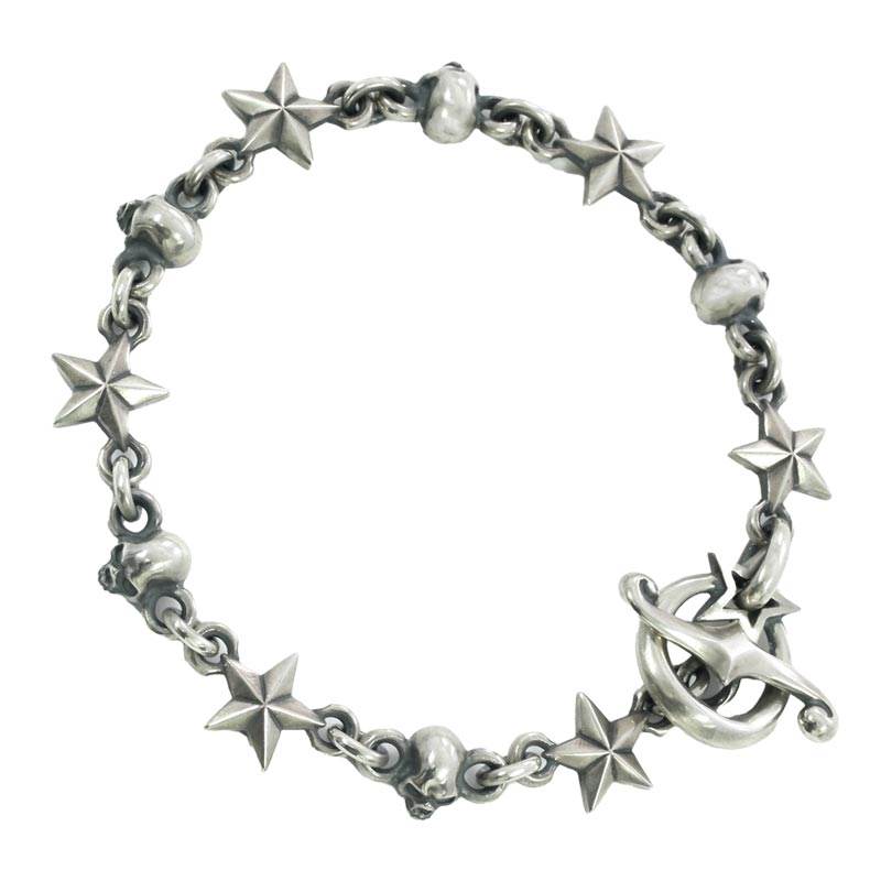 Rock and Justice EDEN - Tiny Star & Skull Bracelet (Side) - EDEN ROCK STORE