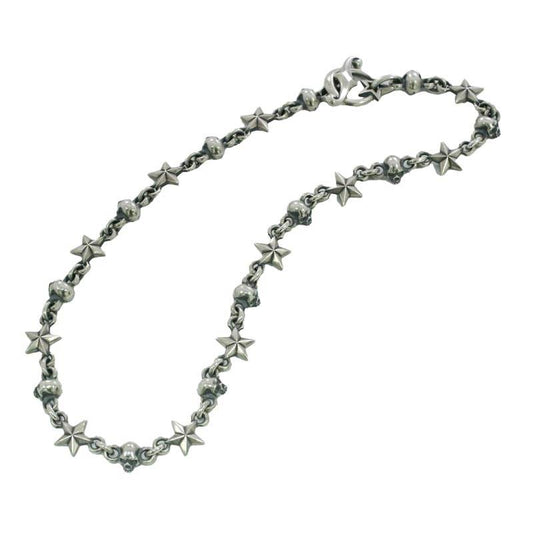 Rock and Justice EDEN - Tiny Star and Skull Necklace (Side) 40cm - EDEN ROCK STORE