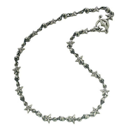 Rock and Justice EDEN - Tiny Star and Skull Necklace 50cm - EDEN ROCK STORE