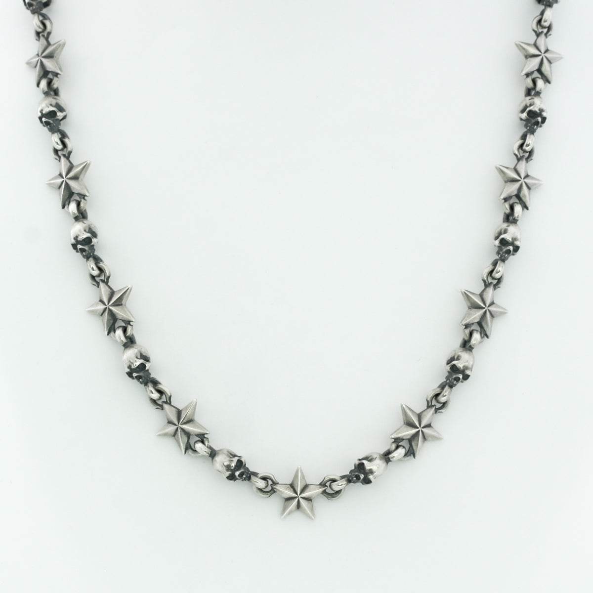 Rock and Justice EDEN - Tiny Star and Skull Necklace 50cm - EDEN ROCK STORE