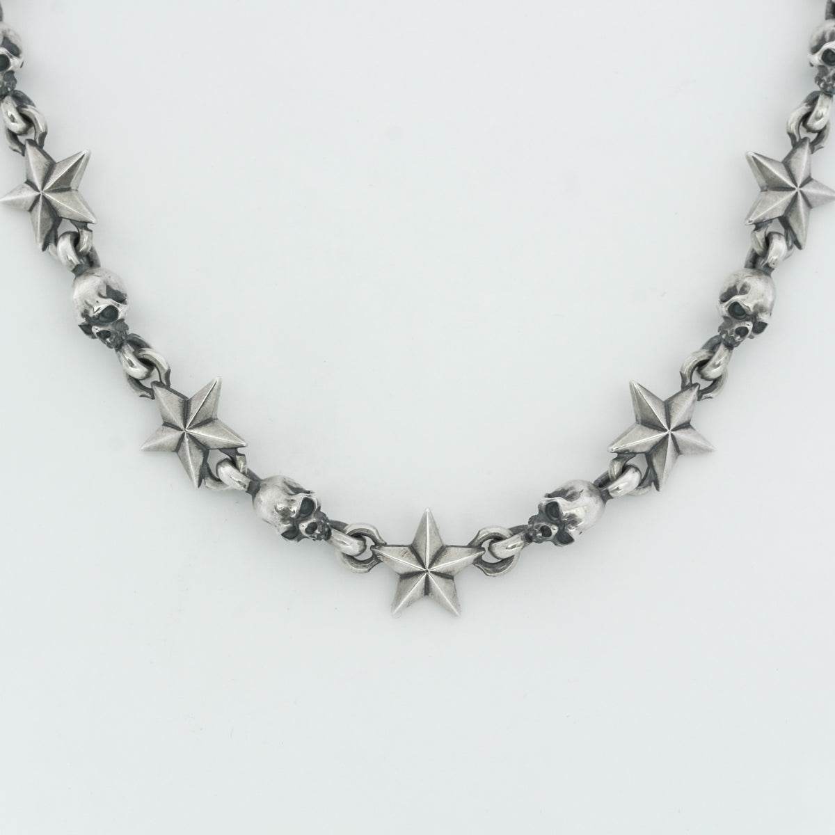 Rock and Justice EDEN - Tiny Star and Skull Necklace 50cm - EDEN ROCK STORE