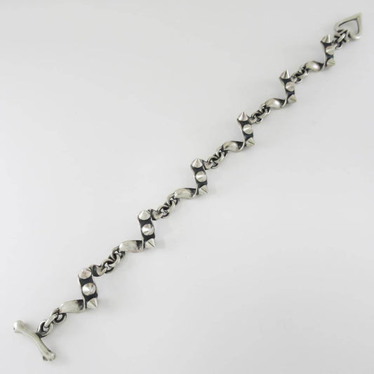 RAT RACE - Studs on Ribbon Bracelet / HATE [ RMBT-2LH ] - RAT RACE OFFICIAL STORE