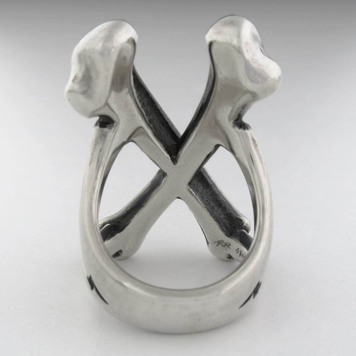 Large Cross Bone Ring [ BCR-2 ] - RAT RACE OFFICIAL STORE