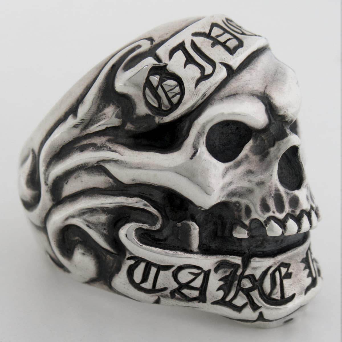 Rat Race Give No Take No Skull Ring 19号シルバーアクセサリー - リング