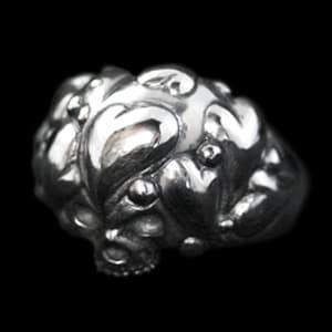 Skull in Heart Ring [ LDRG-6 ] - RAT RACE OFFICIAL STORE