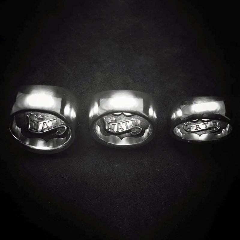 Domed Ring -Narrow- / HATE [ RAWR-5NH ] - RAT RACE OFFICIAL STORE