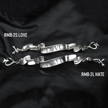Separated Ribbon Bracelet S / HATE [ RMVB-1SH ] - RAT RACE OFFICIAL STORE