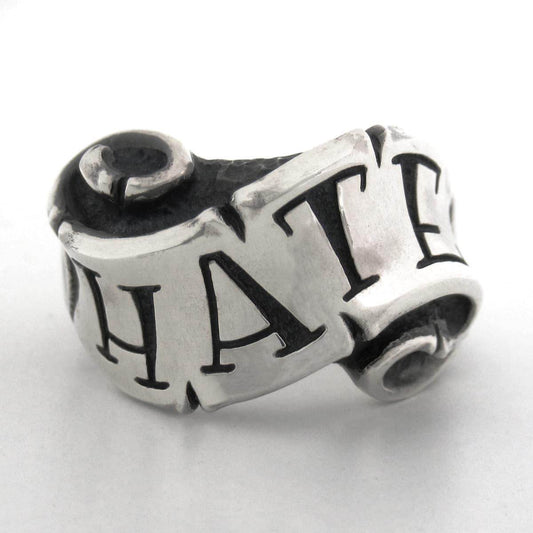 Message On Ribbon Ring / HATE [ RMR-3H ] - RAT RACE OFFICIAL STORE