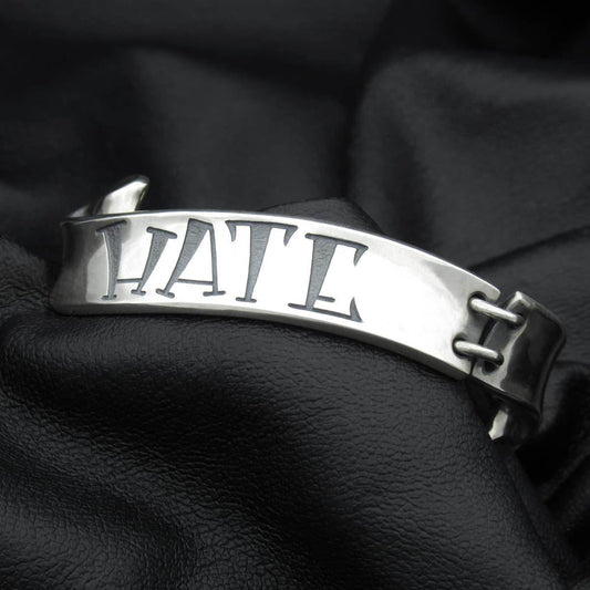 Separated Ribbon Bracelet L / HATE [ RMVB-1LH ] - RAT RACE OFFICIAL STORE