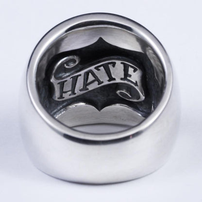 Domed Ring -Wide- / HATE [ RAWR-5WH ] - RAT RACE OFFICIAL STORE
