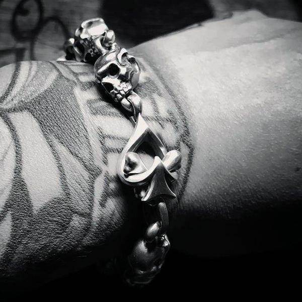 Rat Race　 Two Face Skull Braceletシルバーアクセサリー